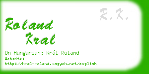 roland kral business card