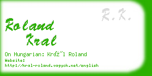 roland kral business card